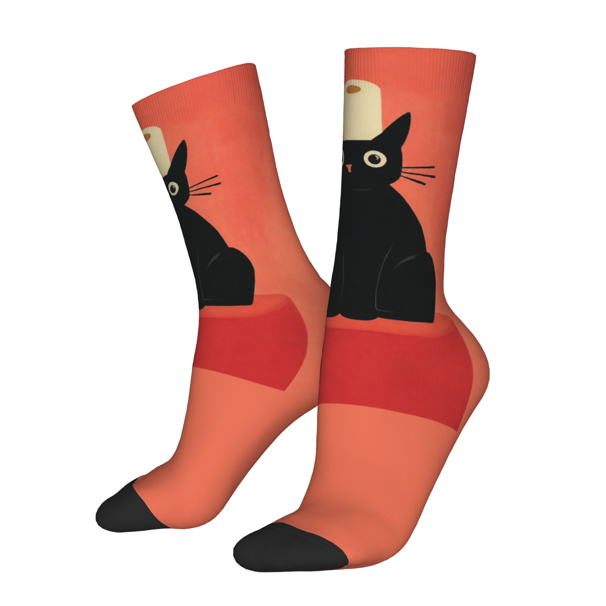Custom Black Cat with Toilet P - Dress Sock Men review and price