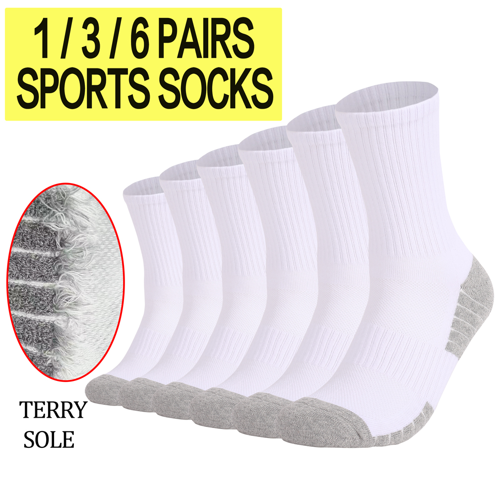 1/3/6 Pairs Thick Men Women Hi - Athletic Sock Cushion review and price
